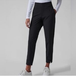 Athleta Brooklyn Ankle Tuxedo Pant Crop Black 12P